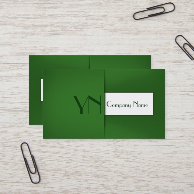 Coque vert professionnel moderne - Carte de visite (Devant/Arrière en situation)