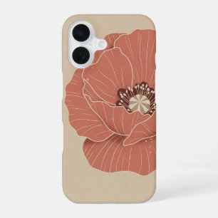 Coquelicot Vintage Stylisé iPhone 16 Case