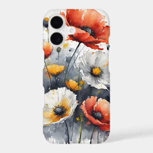 Coquelicots et pâquerettes - Fleurs aquarelle