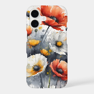 Coquelicots et pâquerettes - Fleurs aquarelle