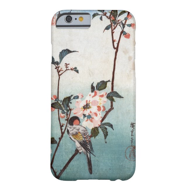 Coques Case-Mate iPhone 八重桜に鳥, fleurs de cerisier de 広重 et oiseau, (Dos)