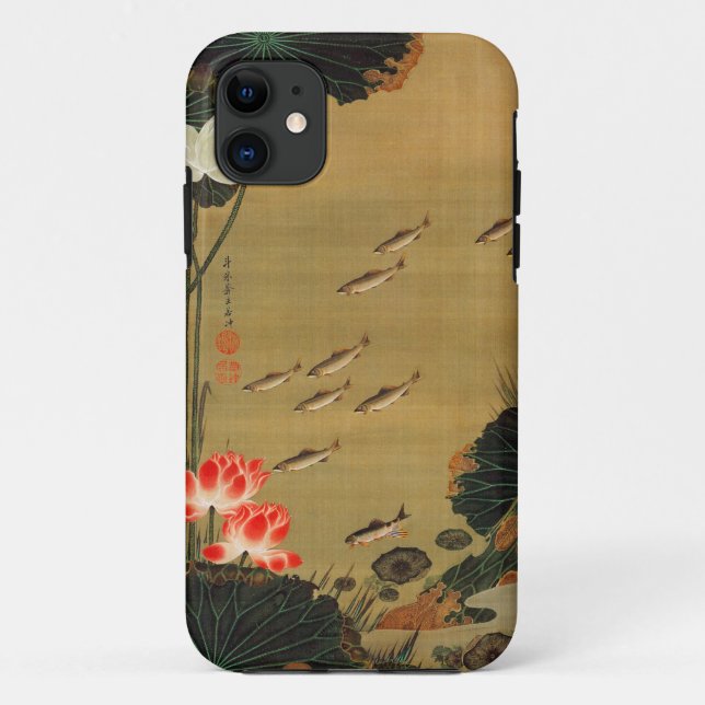 COQUES Case-Mate iPhone 動植綵絵(17)蓮池遊魚図, 伊藤若冲 (Dos)
