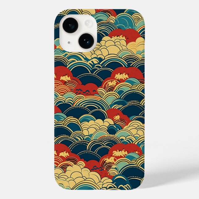 COQUES Case-Mate iPhone 日本の伝統的なヴィンテージデザインを使用したアート作品　雲 (Verso)