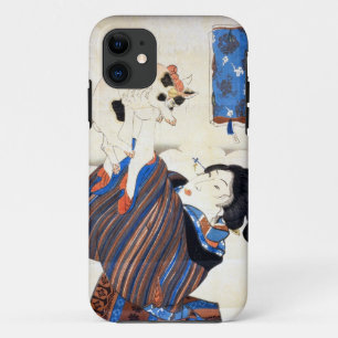Case-Mate iPhone Case 猫 と 女, 国 芳 Chat et Femme, Kuniyoshi, Ukiyo-e