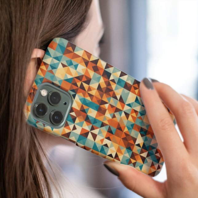 COQUES Case-Mate iPhone 茶色、白、青の幾何学デザイン (Créateur téléchargé)