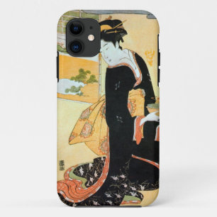 Coque iPhone 11 黒 い 着 の 女, 豊 Femme de Black Kimono, Toyokuni, Uki