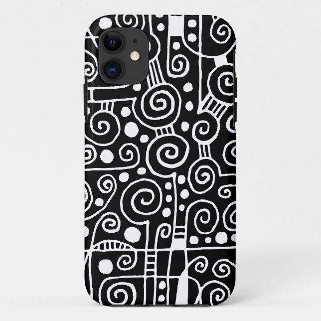 Coques Case-Mate iPhone 040512 - Noir sur blanc (Dos)