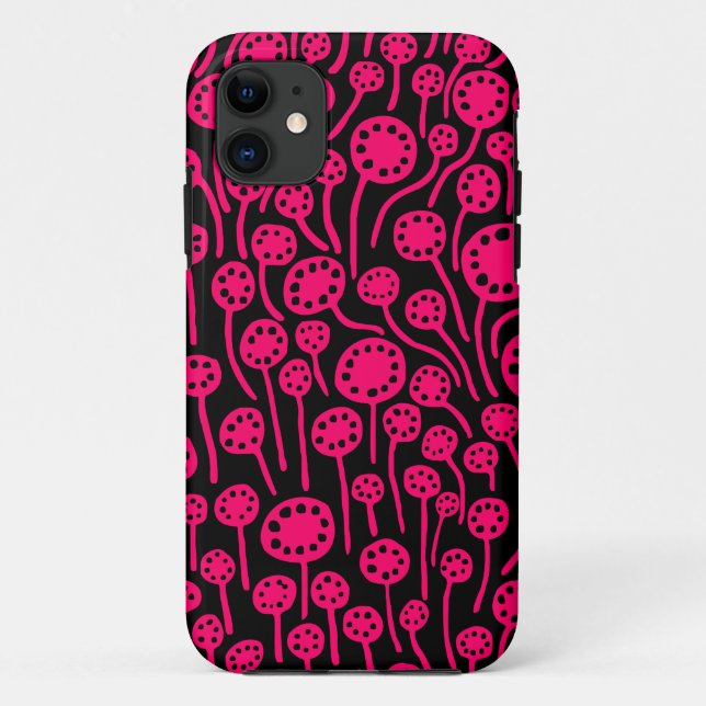 Coques Case-Mate iPhone 090512 Néon rouge sur noir (Dos)