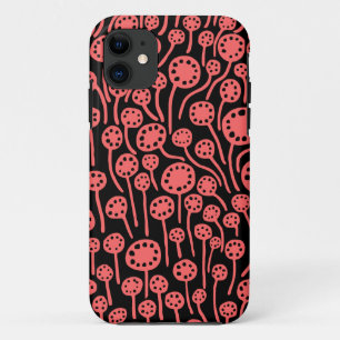 Etui iPhone Case-Mate 090512 rose tropicale sur noir
