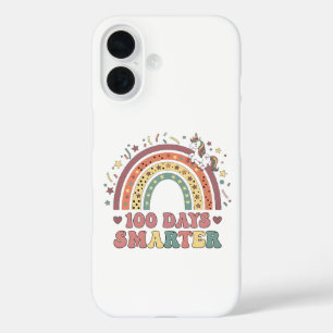 Coque Pour iPhone 16 100 jours plus intelligents filles licorne 100e jo