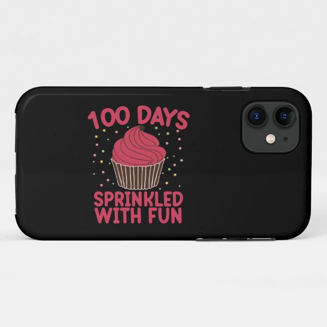 Coques Case-Mate iPhone 100 Jours Saupoudrés De Fun Cupcake School Girl (Dos (Horizontal))