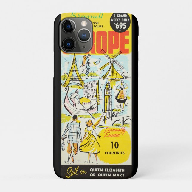 COQUES Case-Mate iPhone 1957 EUROPE TRAVEL BROCHURE COVER (Dos)