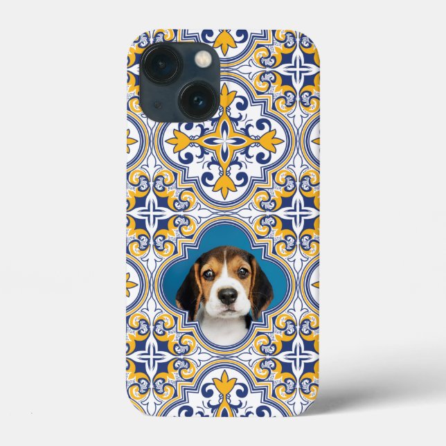 Coques Case-Mate iPhone 1 x photo Cute bleu et jaune Azulejos,   (Verso)