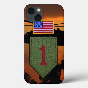 iPhone 13 Case 1ère infanterie grand rouge 1 vétérans vétérans vé