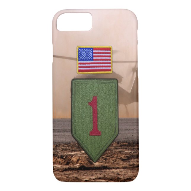 Coques Case-Mate iPhone 1ère infanterie grand rouge 1 vétérans vétérans vé (Dos)
