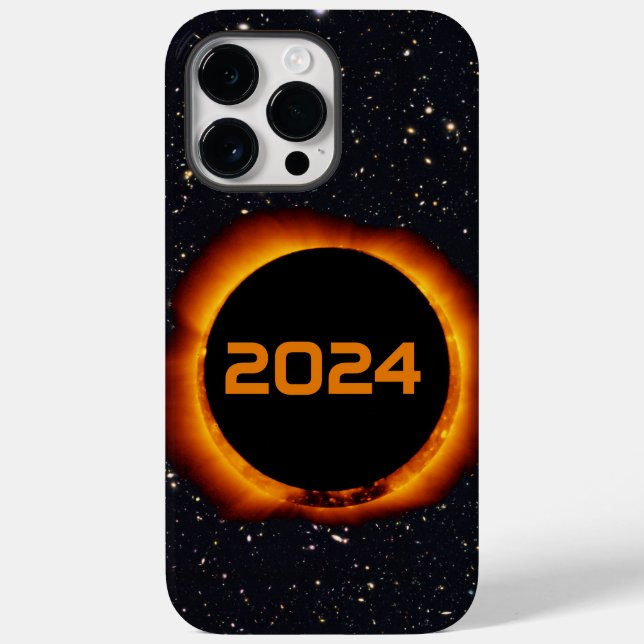 Coques Case-Mate iPhone 2024 Éclipse solaire totale Date Ciel étoilé (Verso)