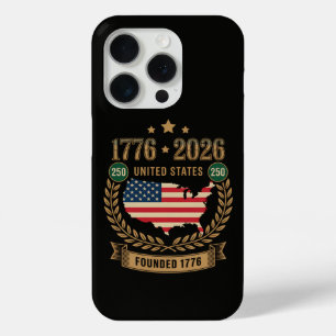 Coque iPhone 15 Pro 250e anniversaire États-Unis d'Amérique 250 USA