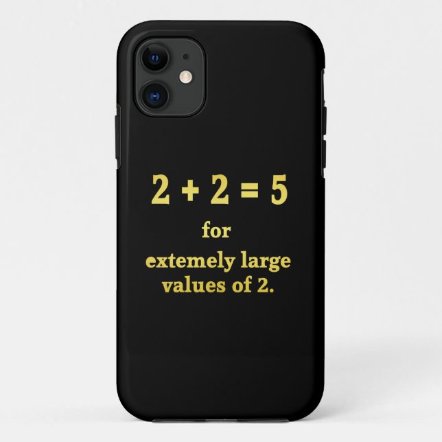 Coques Case-Mate iPhone 2 + 2 = 5  Blague de maths drôle (Dos)