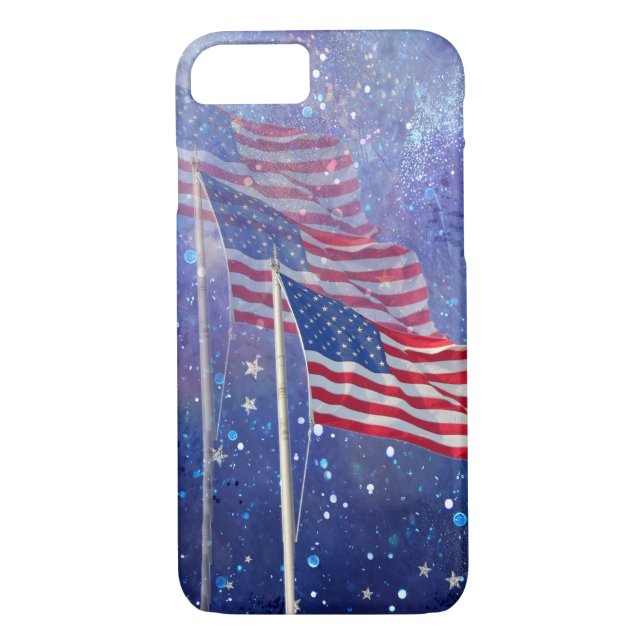 Coques Case-Mate iPhone 3 drapeaux avec Starry Arrière - plan Apple iPhone (Dos)