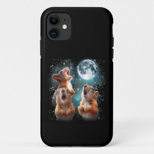 Case-Mate iPhone Case 3 Écureuil Lune hurlant tête écureuil drôle