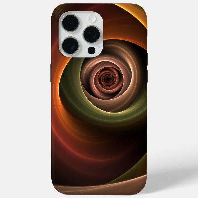 Coques Case-Mate iPhone 3D Spirale Abstraite couleurs chaudes Art fractal  (Verso)