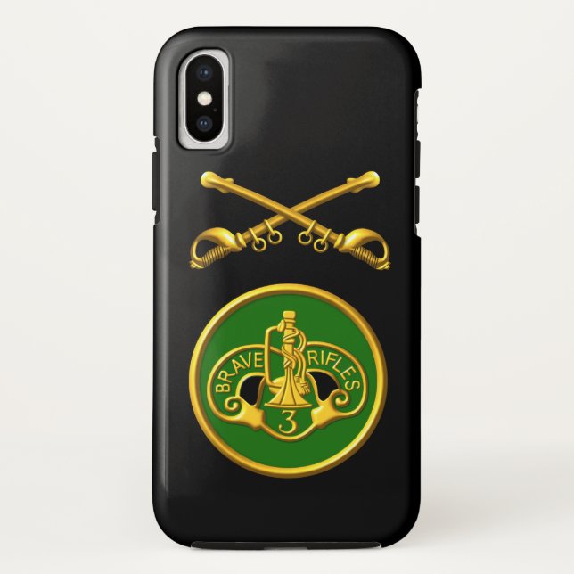 Coques Case-Mate iPhone 3e régiment de cavalerie blindé " Brave Rifles " (Dos)