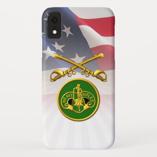 Coques Case-Mate iPhone 3e régiment de cavalerie blindée Patch & Saber (Dos)
