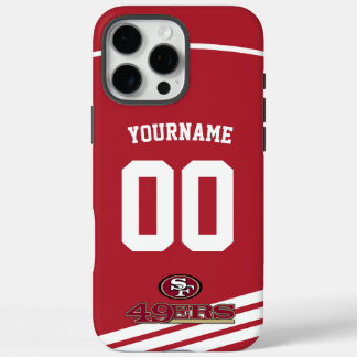 Coques iPhone 16 Pro Max 49ers Jersey Football américain personnalisé