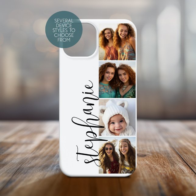 Coques Case-Mate iPhone 4 Collage photo - Bande film avec police manuscrit (Personalized Phone Cover with Photos)