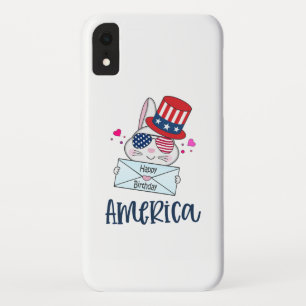 Case-Mate iPhone Case 4 juillet lapin avec les Etats-Unis Drapeau lunett
