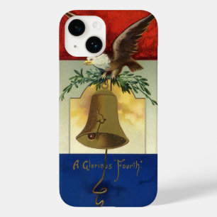 Coque Pour iPhone 14 4 juillet vintage avec Eagle et Liberty Bell