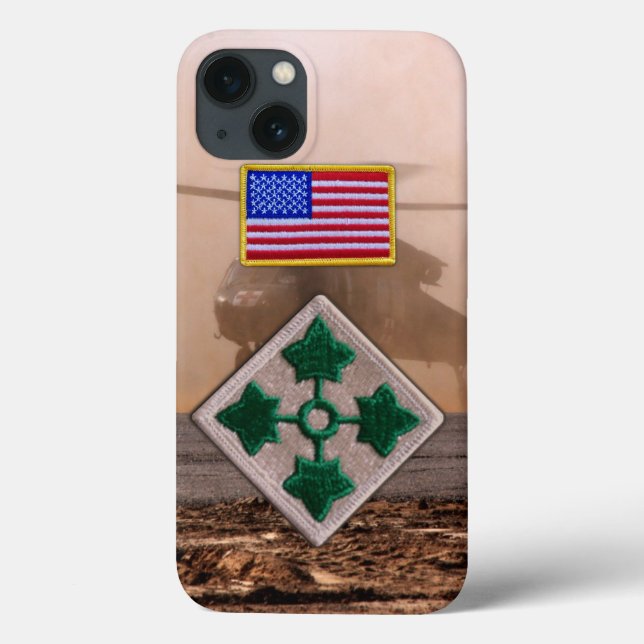 Coques Case-Mate iPhone 4e division d'infanterie, timbre des anciens comba (Verso)
