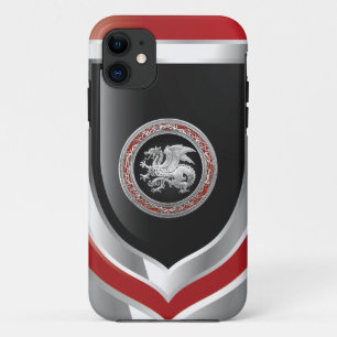 Coque iPhone 11 [600] Dragon islandais, Landvæ ttir [Argent]