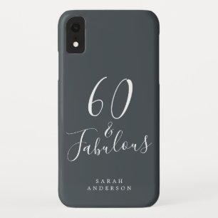 Case-Mate iPhone Case 60 et Sassy Script noir blanc 60e anniversaire
