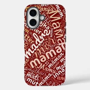 Coque Pour iPhone 16 60 mots pour 'Mère' dans différentes langues