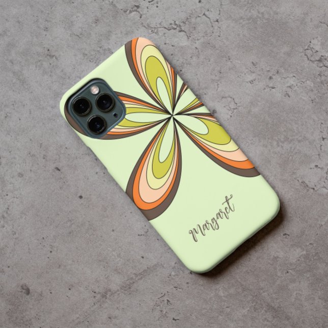 Coques Case-Mate iPhone 60s super les années 70 Hippie Fleur Lime Retro No (Créateur téléchargé)