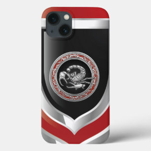 Etui iPhone 13 [610] Scorpion d'argent sacré sur noir