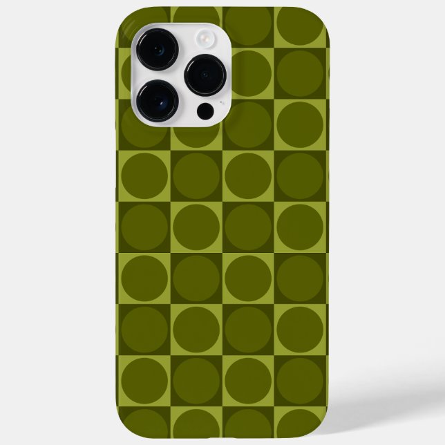 Coques Case-Mate iPhone 70s Checks and Circles Green (Verso)