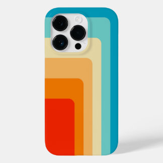 Coque Pour iPhone 14 Pro 70s Square Rainbow