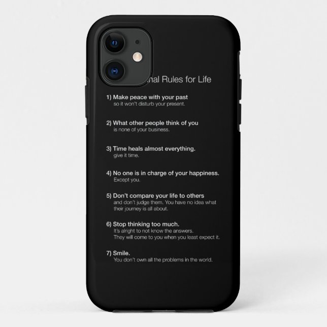 Coques Case-Mate iPhone 7 règles cardinales pendant la vie (Dos)