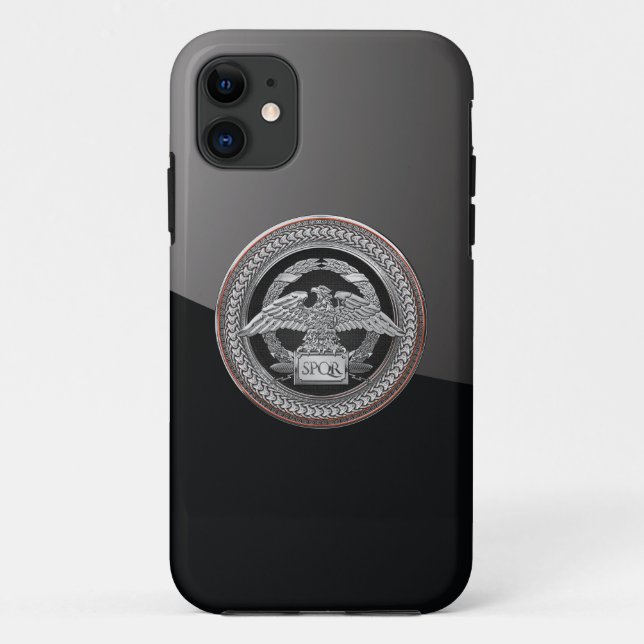 Coques Case-Mate iPhone [800] Aigle impérial romain d'argent sur Médaillon (Dos)