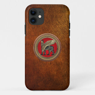 Case-Mate iPhone Case [800] Lion ailé assyrien : Or et Lamassu noir
