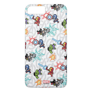Coque iPhone 7 Plus 8Bit Avengers Attaquent