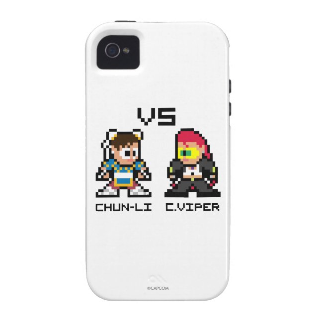 Coques Case-Mate iPhone 8bit Chun-Li CONTRE C.Viper (Dos)