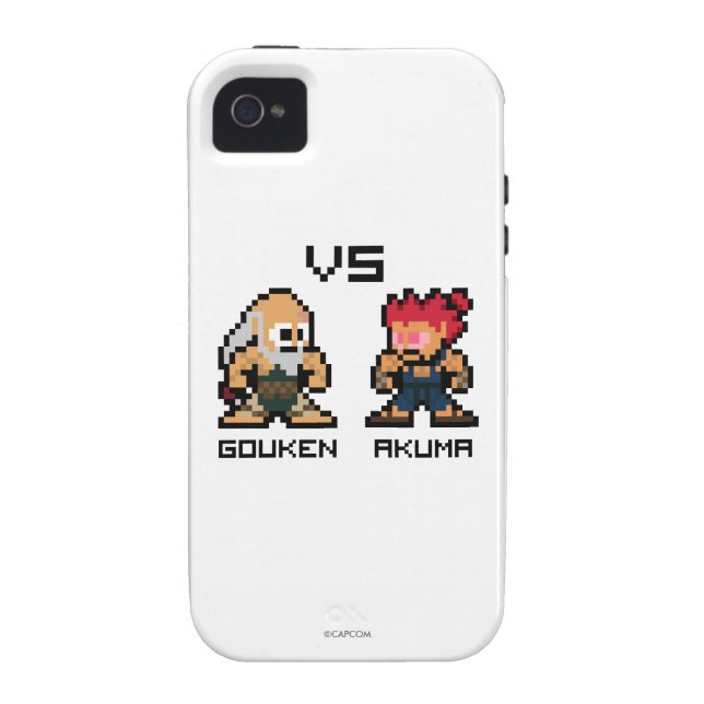 Coques Case-Mate iPhone 8bit Gouken CONTRE Akuma (Dos)