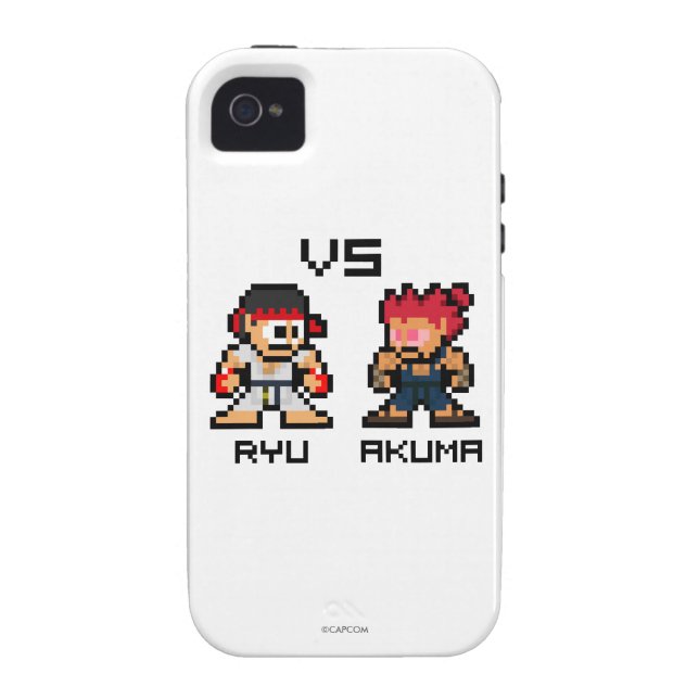 Coques Case-Mate iPhone 8bit Ryu CONTRE Akuma (Dos)