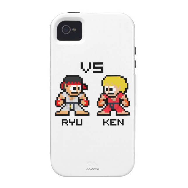 Coques Case-Mate iPhone 8bit Ryu CONTRE Ken (Dos)