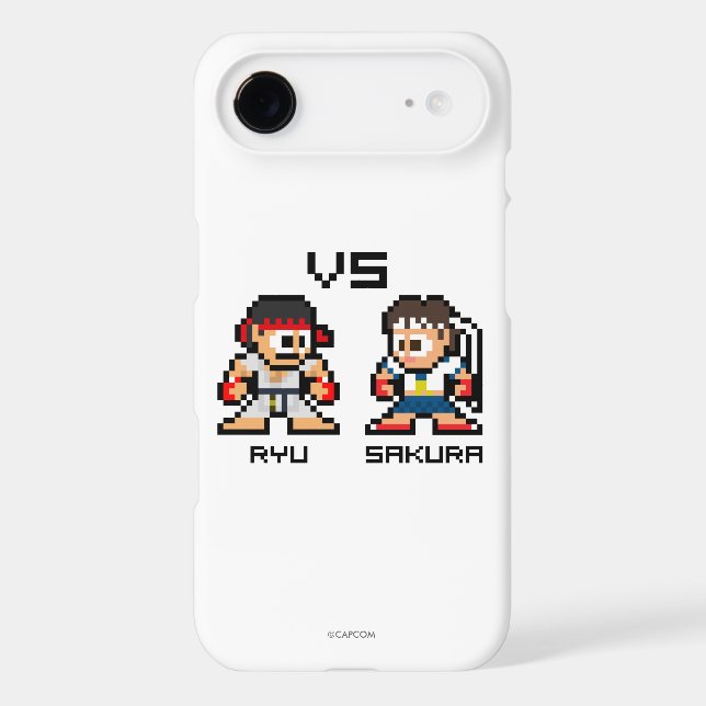 Coques Case-Mate iPhone 8bit Ryu CONTRE Sakura (Verso)