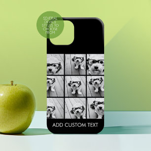 Coques Pour iPhone 9 Photos - Grille minimale sur fond noir