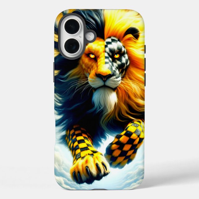 Coques Case-Mate iPhone à damiers Lion (Verso)